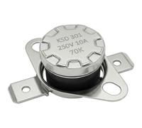 Lumonic Interrupteur thermique 70°C Contact NO 250V 10A Interrupteur de température thermostat KSD301 Bimétal Protection thermique