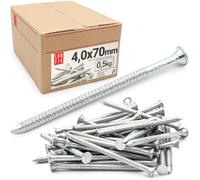Lun Fix Clous d'ancrage, 0,5 kg, 4 x 70 mm, galvanisés, rainurés | clous de construction, pour travaux de construction