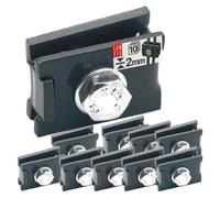 LUN FIX Fixation Rigide, 10 Pièces, Connecteur Anthracite 3 mm, Clôture | Grillage Rigide Panneau, Cavalier De Fixation, Serrage pour Fil, Clips Avec Vis, Matériel De Montage, Pour Cloture
