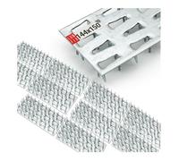 Lun Fix Lot de 10 plaques à clous 144 x 150 mm en acier galvanisé pour chaise de toit, poutres en bois, pergola, construction de meubles - Connecteurs en bois dentelés avec dents décalées