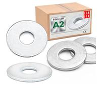 LUN FIX Rondelles M16 x 50 mm, 2 pcs, Épaisseur 3 mm, DIN 9021 | Large Rondelle Plate Inoxydable A2 V2A / AISI 304 pour Vis, Boulons, Écrous, Meuble Bois, Métal
