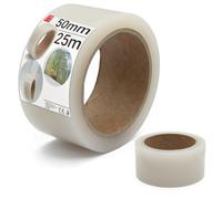 Lun Fix Ruban Adhésif Transparent 50mm x 25m, Ruban Étanche Eau UV | Réparation Serre De Jardin, Bâche Piscine, Tape Bache Transparente Exterieur, Réparation Plastique
