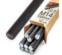 Lun Fix Tige filetée Lot de 10, M14 x 1000 mm, DIN 976, Filetage métrique | Acier haute résistance 10.9, Goujon fileté, Vis longue, Fixation industrielle, Montage métal