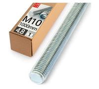 Lun Fix Tige filetée | M10 x 1000 mm | Acier haute résistance 4.8 | DIN 976 | Filetage métrique | Goujon fileté M10 | Vis longue | Fixation industrielle | Montage métal