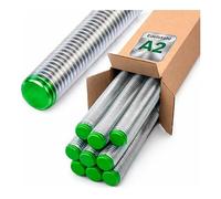 Lun Fix Tige filetée M14 1 mètre 10pcs Ensemble en Acier Inoxydable A2 V2A DIN 976 avec Filetage Complet Découpable pour Construction Métallique, Construction en Bois, Montage Extérieur
