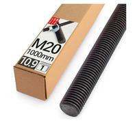 Lun Fix Tige filetée, M20 x 1000 mm, Acier galvanisé 10.9, DIN 976 | Filetage métrique, Goujon fileté, Vis longue, Fixation industrielle, Montage métal