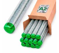Lun Fix Tige filetée M6 1 mètre 50 pcs. Ensemble en Acier Inoxydable A2 V2A DIN 976 avec Filetage Complet Découpable pour Construction Métal, Construction en Bois, Montage Extérieur