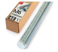 Lun Fix Tige filetée | M6 x 1000 mm | Acier haute résistance 4.8 | DIN 976 | Filetage métrique | Goujon fileté M6 | Vis longue | Fixation industrielle | Montage métal