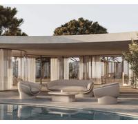 LUNA - Salon de jardin beige Gris / Beige