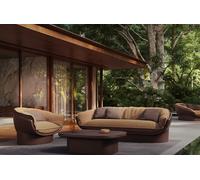 LUNA - Salon de jardin marron Marron