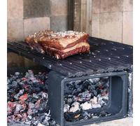 LUNA WAY CAST IRON BBQ Blocks - Supports en fonte réglables et polyvalents pour plaques et grilles | Idéaux pour les braises, cheminée, feu ouvert | plusieurs niveaux de cuisson | 100% fonte avec