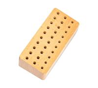 Lunaobrik Support pour poinçonnage et burins - Organiseur portable en bois à 30 trous - Pour atelier de menuiserie, loisirs, réparation, fabrication de bijoux, sculpture et plus encore