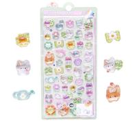 LunarCharm 3D Sticker Set avec mignonnes petites chats, mini autocollants gonflés réutilisables pour carnets, autocollants pour enfants, idéal comme récompense et décoration