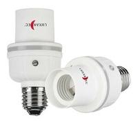 Lunartec 2 adaptateurs pour culot d'ampoule E27 sur E27 avec deux détecteurs