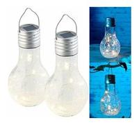 Lunartec Ampoules solaires LED aspect craquelé avec capteur de luminosité - 2 ampoules