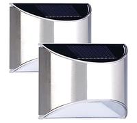 Lunartec 2 appliques murales solaires à LED en acier inoxydable WL-135.solar