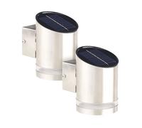 Lunartec 2 appliques solaires à LED 20 lm en acier inoxydable