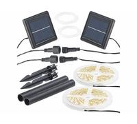 Lunartec 2 bandes à LED solaires 180 LED 3 m - Blanc chaud