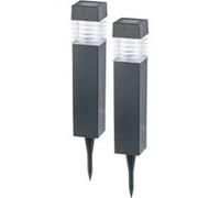 Lunartec 2 bornes lumineuses solaires LED – capteur de luminosité – Carrées