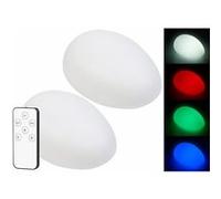 Lunartec 2 galets lumineux solaires à LED RVBB télécommandés