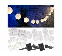 Lunartec 2 guirlandes LED solaires blanc chaud avec 20 lampions - 6 m