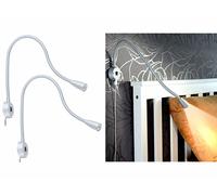 Lunartec 2 lampes de chevet murale à col de cygne et port de chargement USB