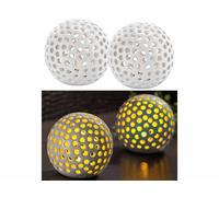 Lunartec 2 lampes décoratives LED sans fil en céramique