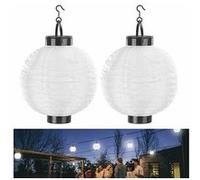 Lunartec 2 lampions solaires Ø 20 cm avec LED blanc chaud