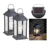 Lunartec 2 lanternes LED solaires 5 lm avec capteur de luminosité