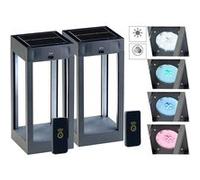 Lunartec 2 lanternes solaires d'extérieur télécommandées à couleur changeante 80 lm