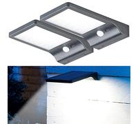 Lunartec 2 spots muraux solaires à LED 350 lm WL-122.solar avec détecteur de mouvement