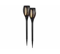 Lunartec 2 torches de jardin solaires 58 cm avec LED à effet flamme