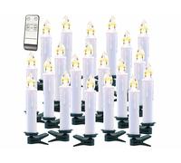 Lunartec 20 bougies LED sans fil avec télécommande XMS-35.r - Blanc
