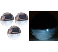 Lunartec 3 lampes à LED solaires pour clôture & escaliers