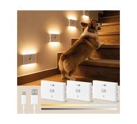 Lunartec 3 veilleuses rechargeables 75 lm avec détecteur de mouvement et de luminosité