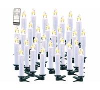Lunartec 30 bougies LED sans fil avec télécommande XMS-35.r - Blanc
