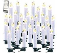 Lunartec 30 bougies LED sans fil avec télécommande XMS-35.r - Blanc