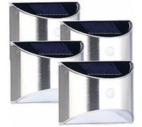Lunartec : 4 appliques murales solaires à LED avec détecteur de mouvement WL-130.solar G