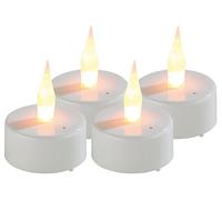 Lunartec – Bougies chauffe‑plat LED – Lot de 4 – à souffler