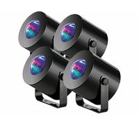Lunartec 4 mini lumières disco mobiles à LED