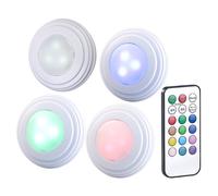 Lunartec 4 spots à LED COB RVB/blanc avec télécommande et minuterie