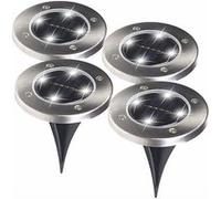 Lunartec : 4 spots solaires 200 lm avec piquet G