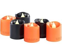 Lunartec 6 bougies à LED spécial Halloween - coloris orange et noir