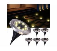 Lunartec 6 lampes solaires de sol LED blanc chaud