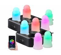 Lunartec 8 bougies LED RVBB connectées étanches rechargeables LEDK-4