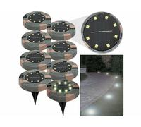 Lunartec 8 lampes de sol solaires à LED