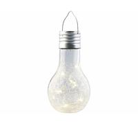 Lunartec Ampoule à LED décorative aspect craquelé, avec chargement solaire et capteur de luminosité