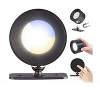 Lunartec Applique murale rechargeable avec LED CCT à intensité variable - coloris noir