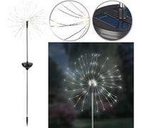 Lunartec : Décoration lumineuse solaire à effet feu d'artifice - 120 LED - Blanc chaud Blanc Chaud G