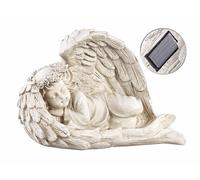 Lunartec Figurine solaire à LED - Ange endormi, 16 cm